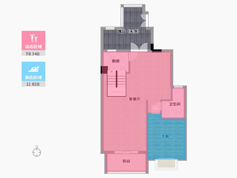 广东省-惠州市-雅居乐御宾府-76.42-户型库-动静分区