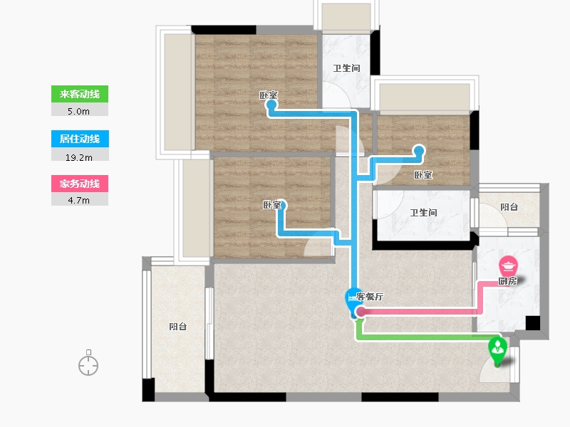 广东省-广州市-海港成天荷1号-74.65-户型库-动静线