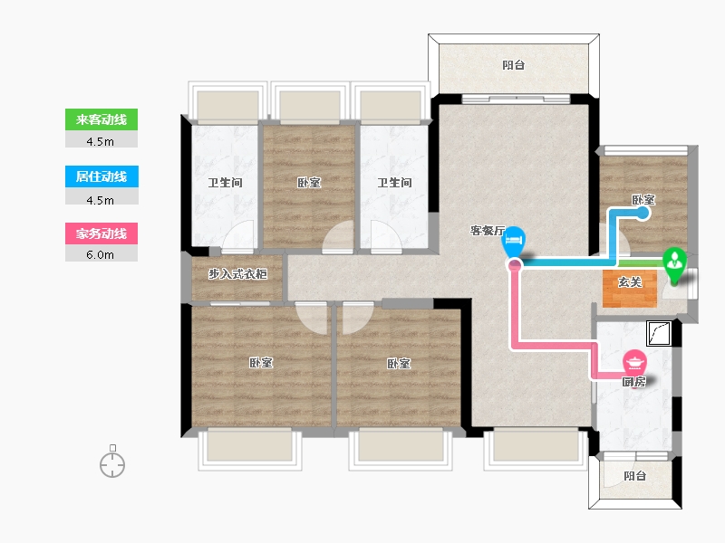 广东省-惠州市-恒裕世纪广场一期-96.19-户型库-动静线