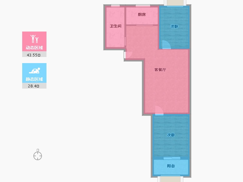 山东省-潍坊市-滨海87号-64.25-户型库-动静分区