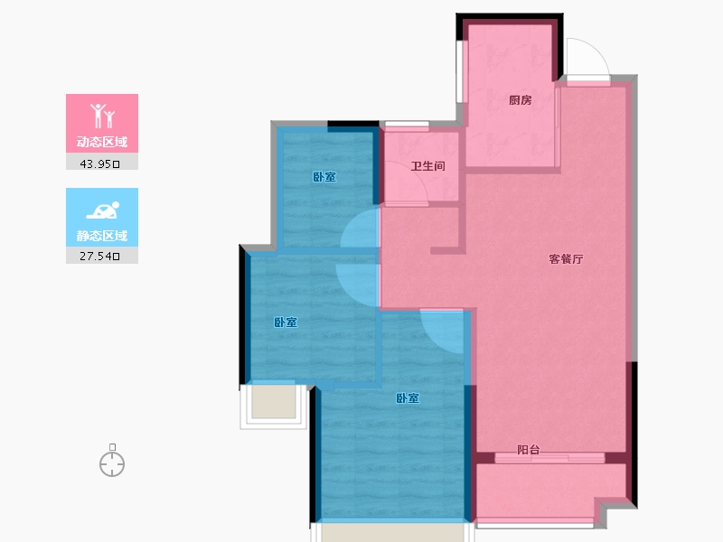 广东省-广州市-中铁诺德·阅泷-64.00-户型库-动静分区