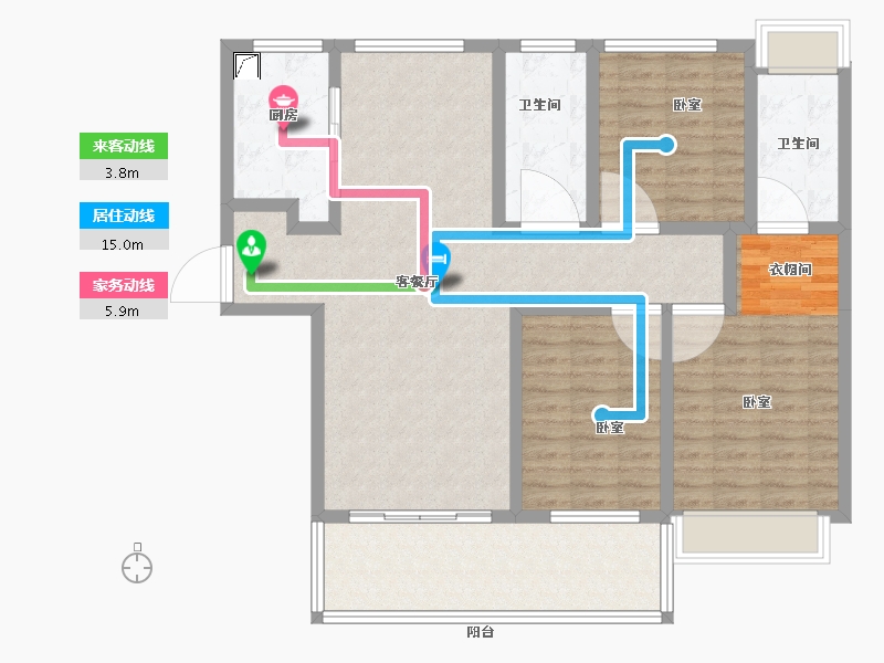 河南省-许昌市-御湖豪庭-110.00-户型库-动静线