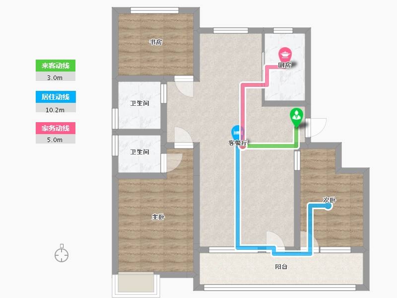 山东省-潍坊市-博裕7号-88.01-户型库-动静线