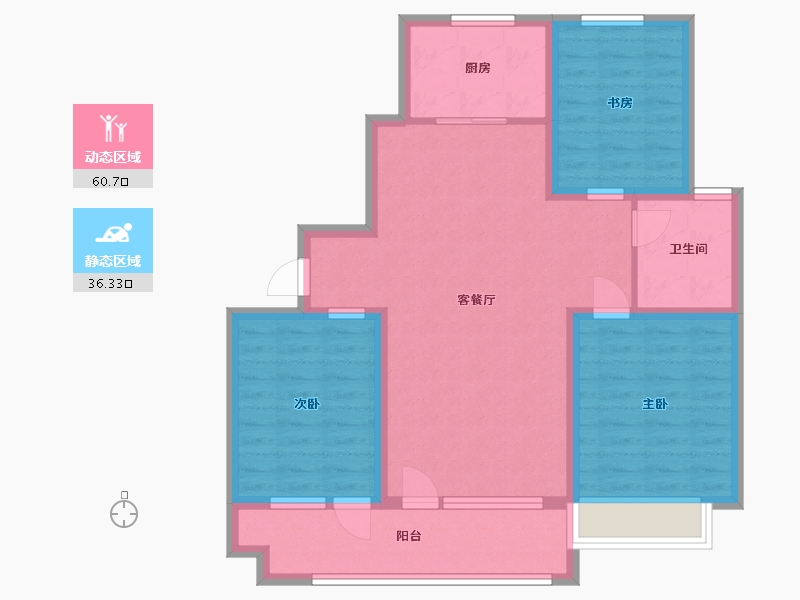 山东省-潍坊市-博裕7号-86.40-户型库-动静分区