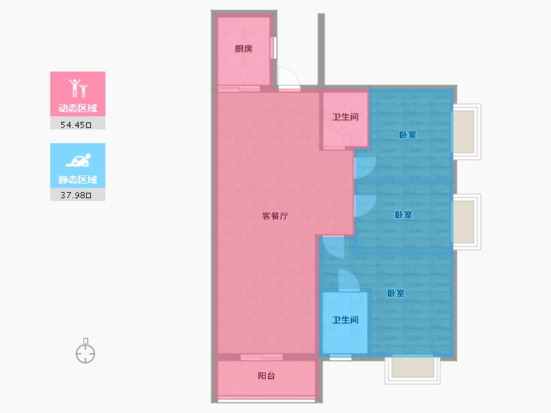 湖南省-株洲市-青龙湾-83.71-户型库-动静分区