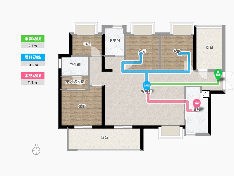 广东省-惠州市-灿邦珑廷-103.70-户型库-动静线