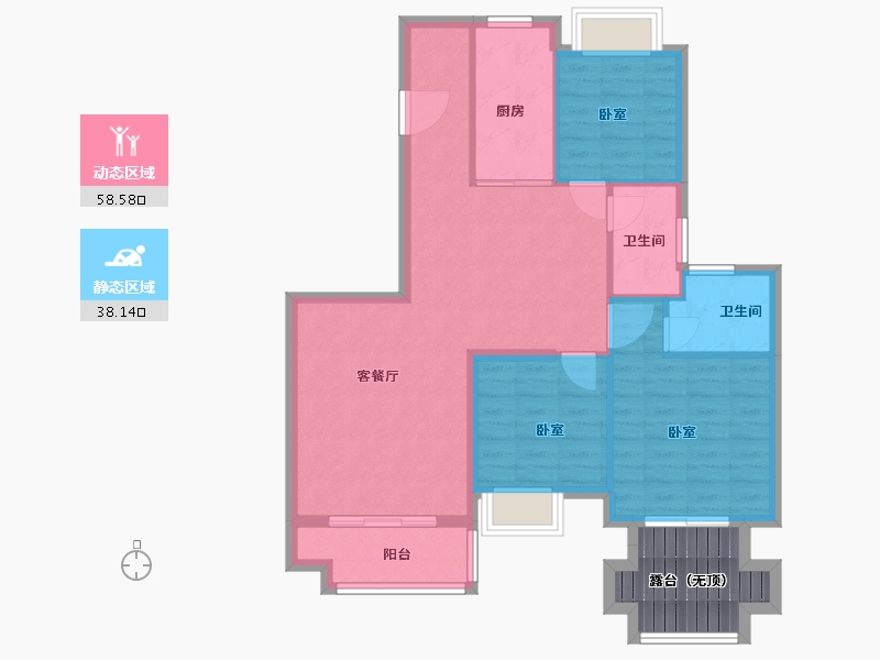 安徽省-六安市-恒大首府-94.26-户型库-动静分区