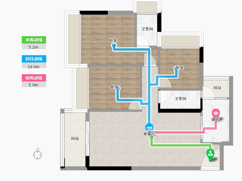 广东省-广州市-海港成天荷1号-76.18-户型库-动静线