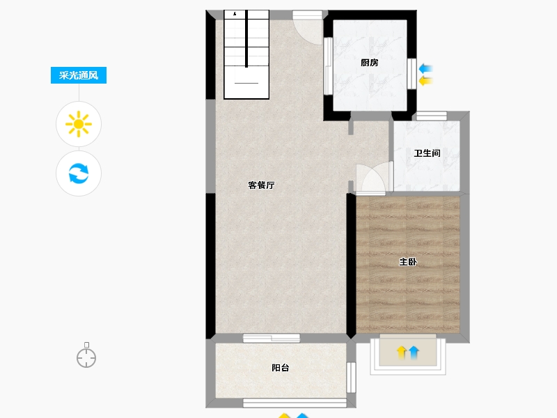 广东省-惠州市-雅居乐御宾府-53.17-户型库-采光通风