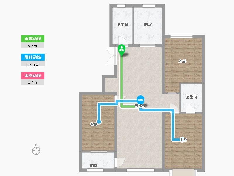 山东省-潍坊市-恒信·御峰-104.80-户型库-动静线