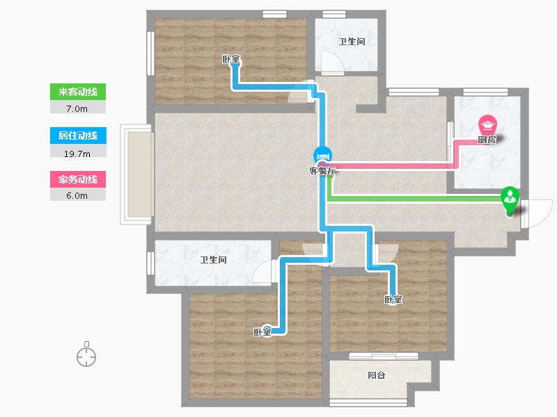 山东省-潍坊市-虞河生活城-106.00-户型库-动静线