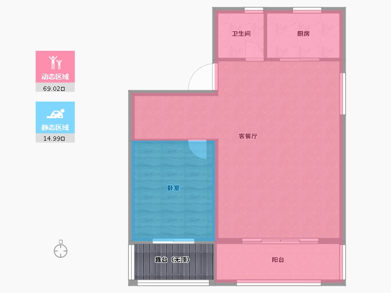 湖南省-长沙市-美的院子-82.78-户型库-动静分区