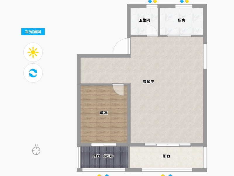 湖南省-长沙市-美的院子-82.78-户型库-采光通风