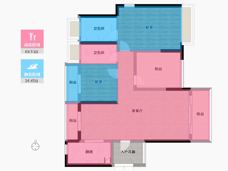 广东省-惠州市-方直君御-98.58-户型库-动静分区