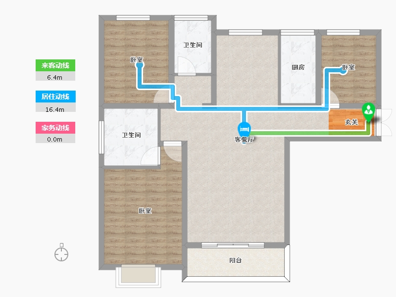 河南省-信阳市-翠竹阁-109.60-户型库-动静线