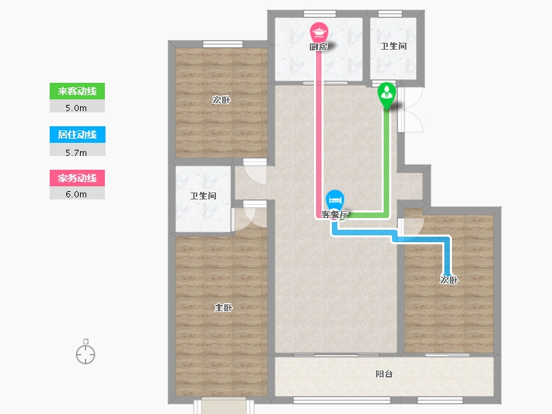 山东省-潍坊市-恒信·御峰-105.57-户型库-动静线