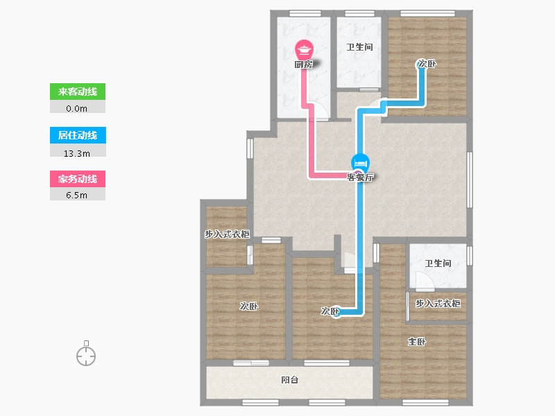 山东省-潍坊市-恒易·紫园-132.80-户型库-动静线