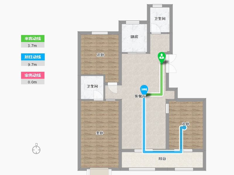 山东省-潍坊市-恒信·御峰-91.24-户型库-动静线