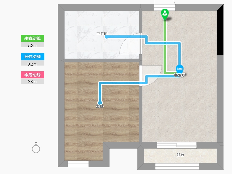 湖南省-长沙市-上园公寓-30.95-户型库-动静线