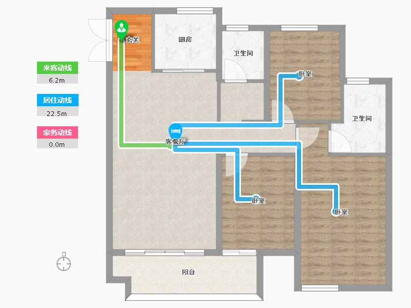 河南省-信阳市-柳岸春风-107.00-户型库-动静线