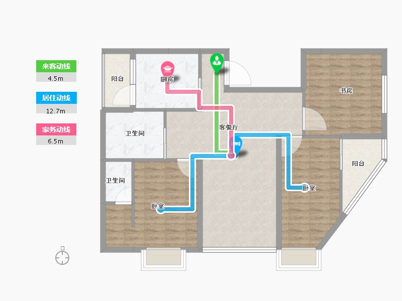 湖南省-怀化市-景程稻源商业广场-100.00-户型库-动静线