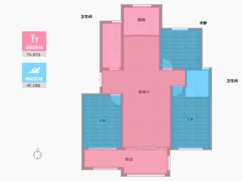 山东省-威海市-天亿城-105.00-户型库-动静分区