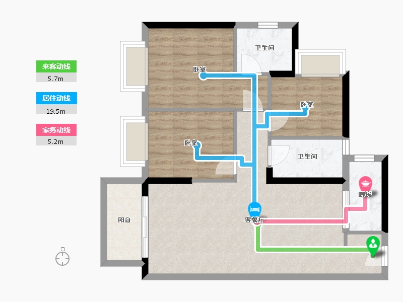 广东省-惠州市-海伦堡玖悦府-77.93-户型库-动静线