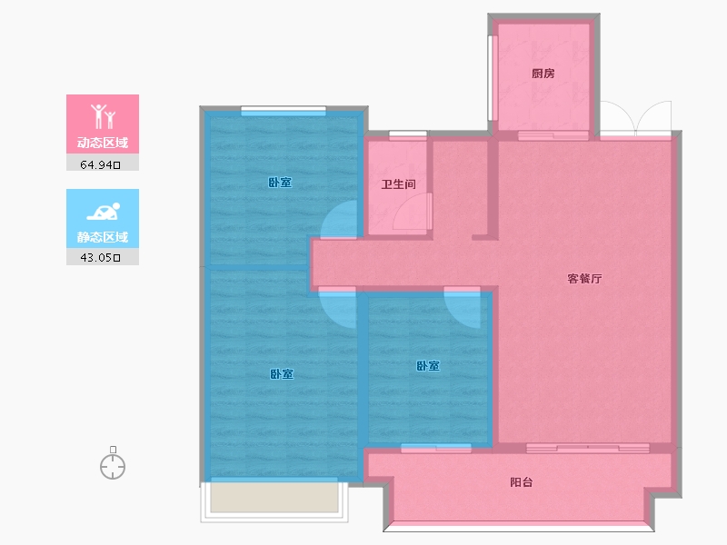 河南省-信阳市-柳岸春风-97.50-户型库-动静分区