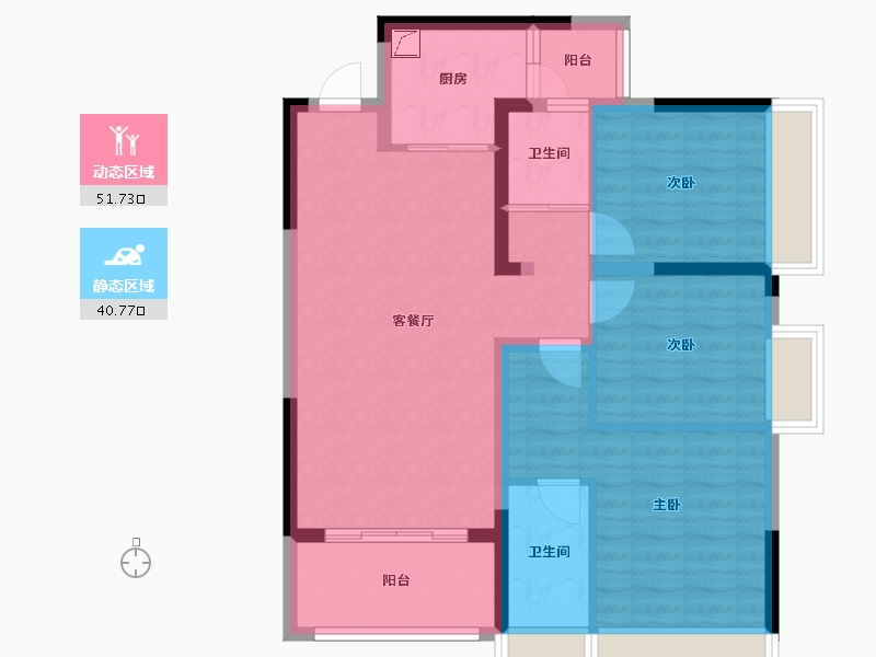 湖南省-湘潭市-东旭鸿基楚天府-82.19-户型库-动静分区