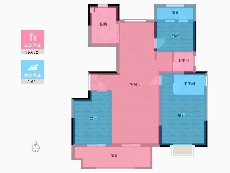 安徽省-安庆市-逸龙府-92.75-户型库-动静分区