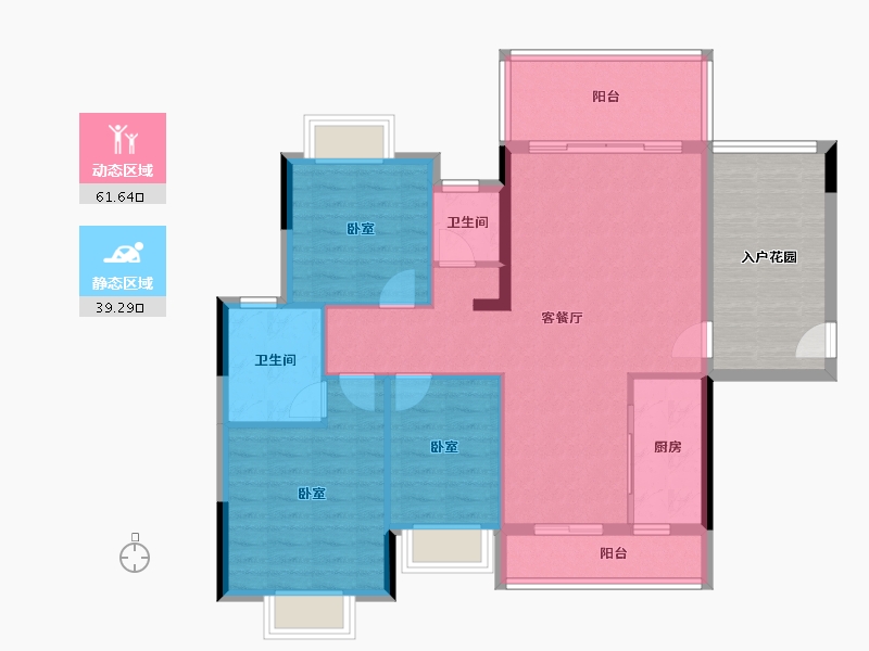 广东省-惠州市-惠福家园-103.33-户型库-动静分区