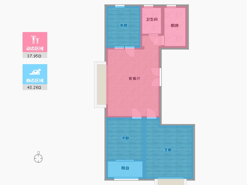 山东省-潍坊市-恒信·御峰-72.16-户型库-动静分区