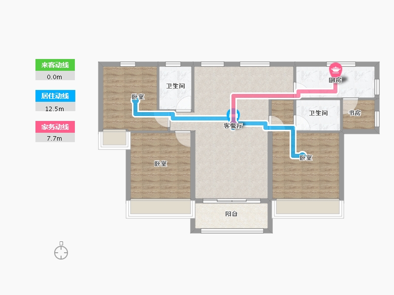 广东省-汕头市-碧桂园珑悦府-94.00-户型库-动静线