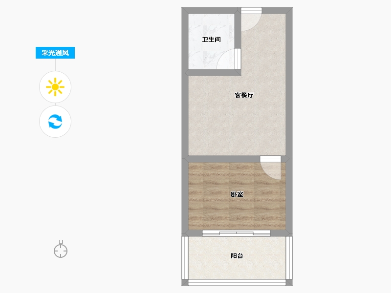 广东省-湛江市-荣福君至壹号-35.75-户型库-采光通风