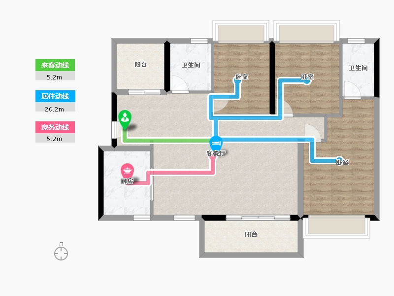 广东省-惠州市-海伦堡玖悦府-100.44-户型库-动静线