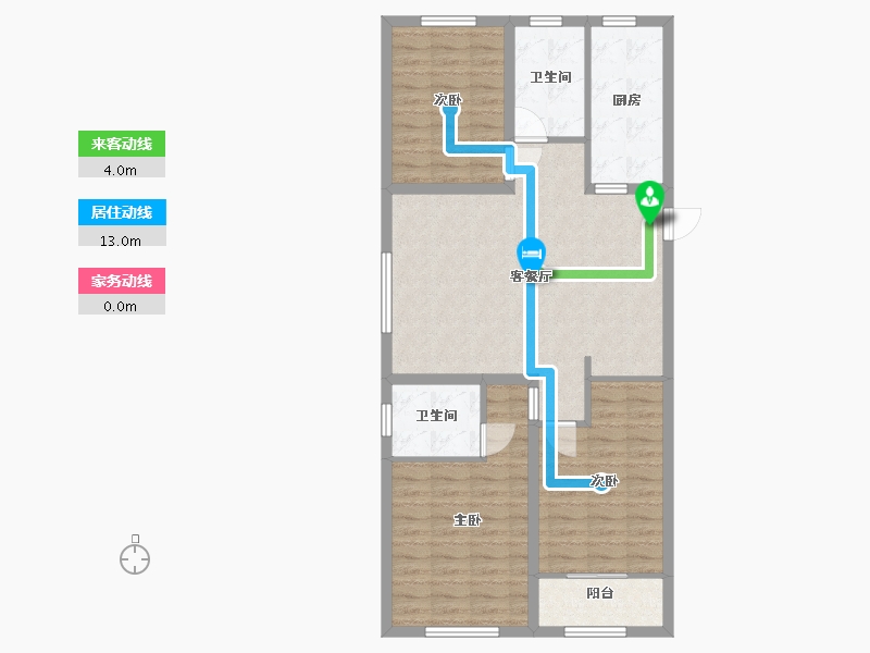 山东省-潍坊市-恒易·紫园-95.20-户型库-动静线