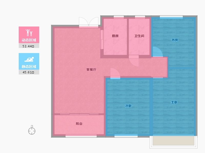 山东省-潍坊市-东方天韵韵和园-89.30-户型库-动静分区