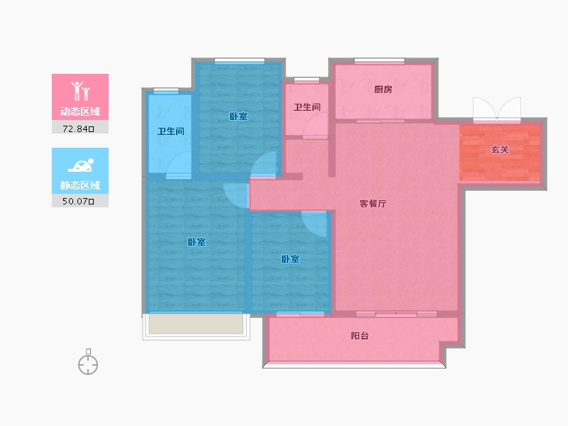 河南省-信阳市-柳岸春风-111.01-户型库-动静分区