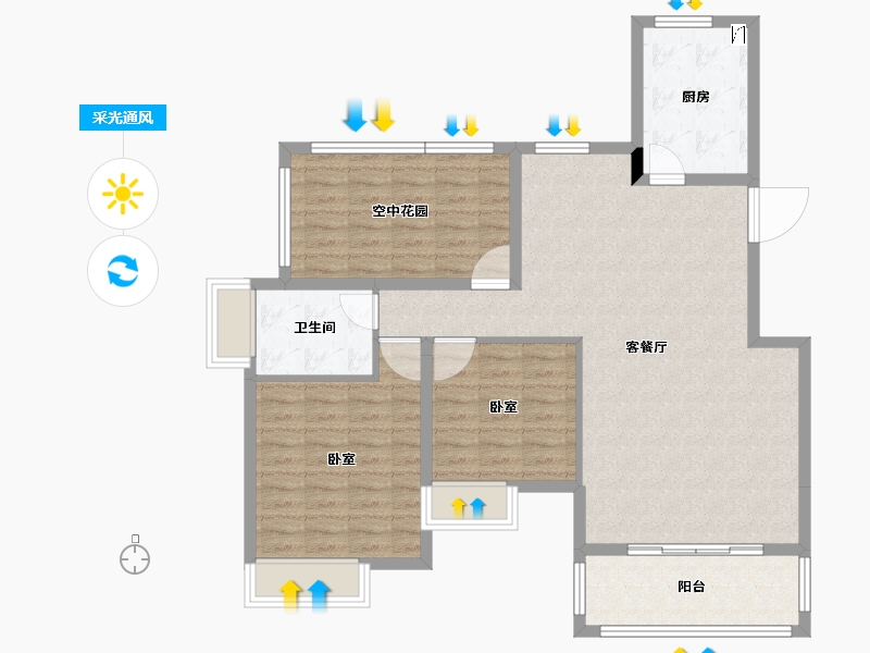 湖北省-宜昌市-清江·月亮湾-104.07-户型库-采光通风