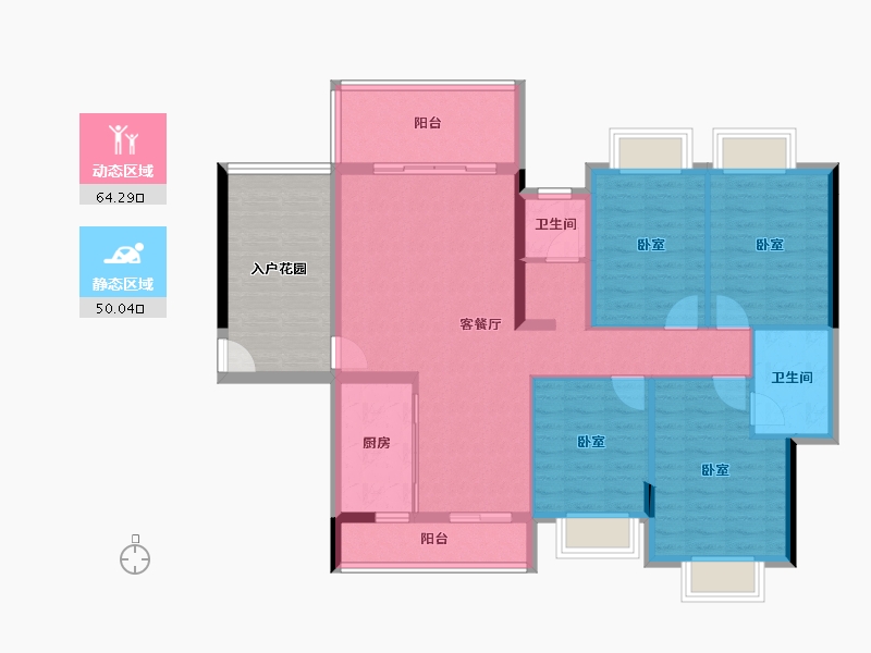 广东省-惠州市-惠福家园-114.79-户型库-动静分区