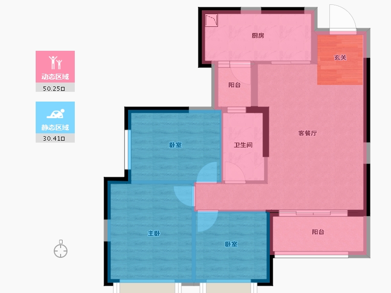 湖南省-长沙市-恒大御景天下-72.09-户型库-动静分区