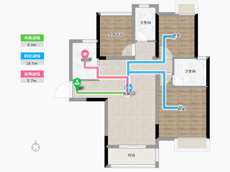 湖北省-宜昌市-清江·月亮湾-84.47-户型库-动静线