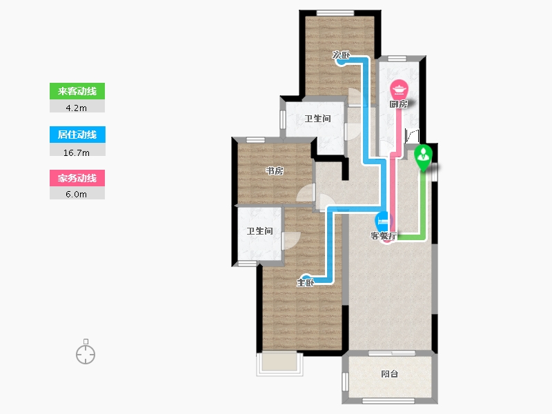 湖南省-长沙市-新力·紫园-92.00-户型库-动静线