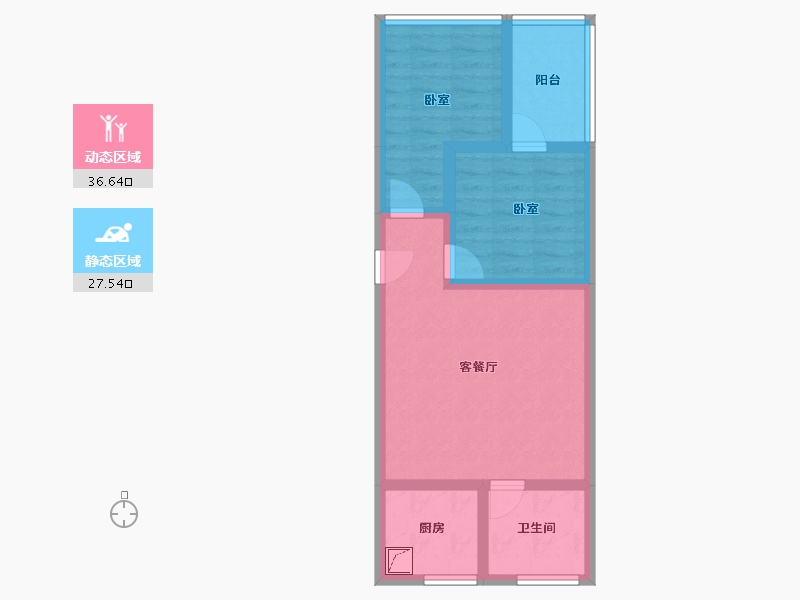 广东省-湛江市-荣福君至壹号-55.60-户型库-动静分区