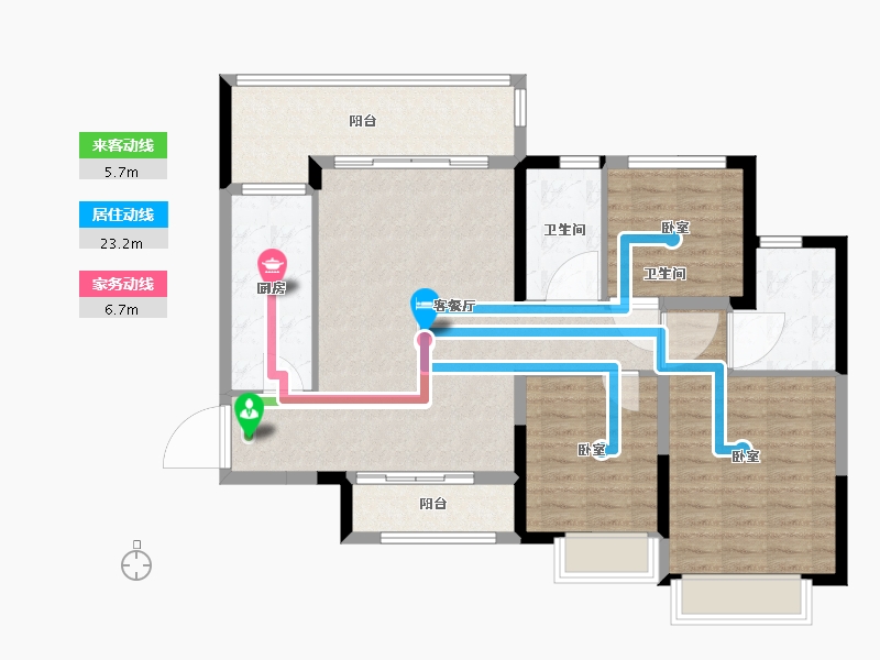 广东省-广州市-恒大鼎湖豪庭-101.00-户型库-动静线