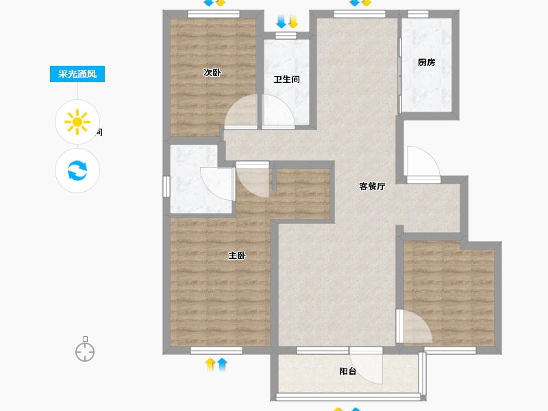 山东省-威海市-融创国际生态健康城-100.00-户型库-采光通风