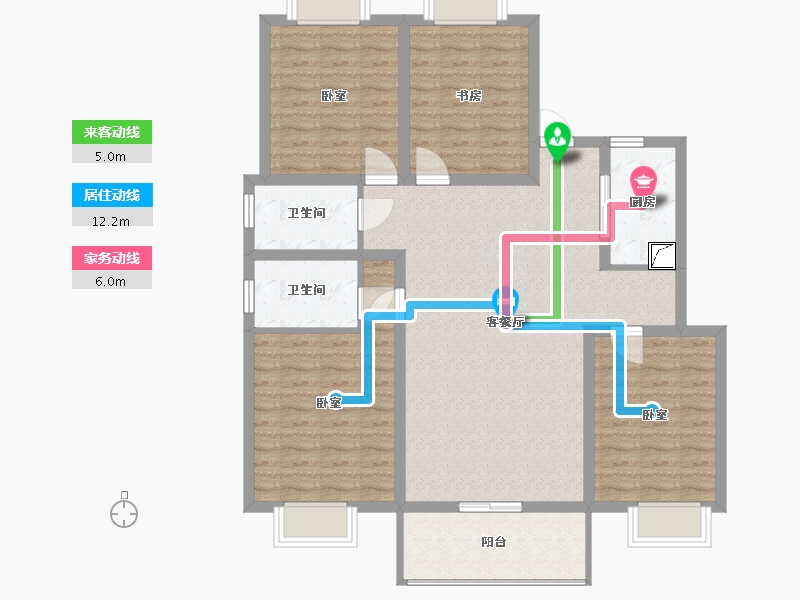 湖南省-株洲市-荣盛华府-107.10-户型库-动静线