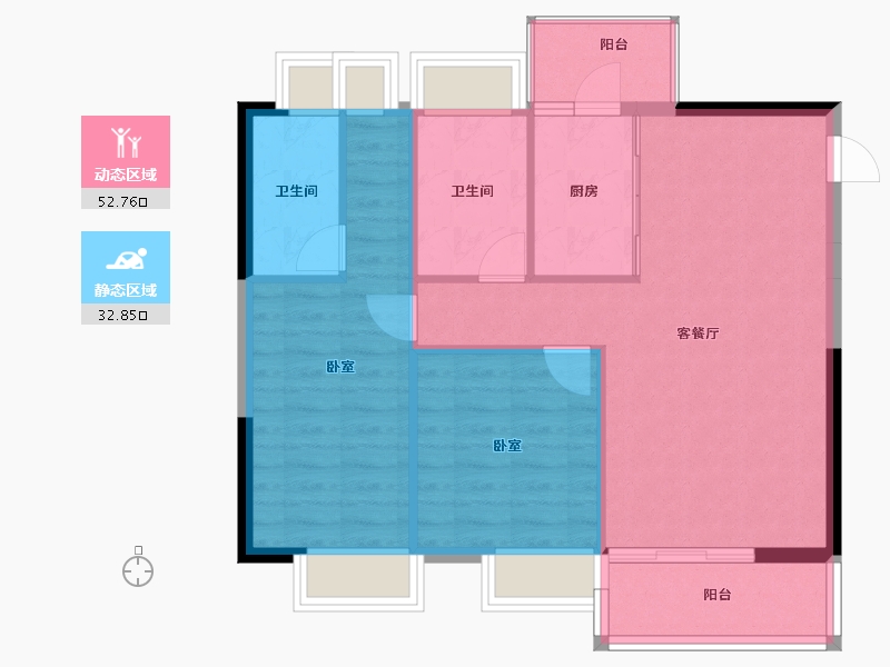 广东省-湛江市-凤和广场-78.00-户型库-动静分区