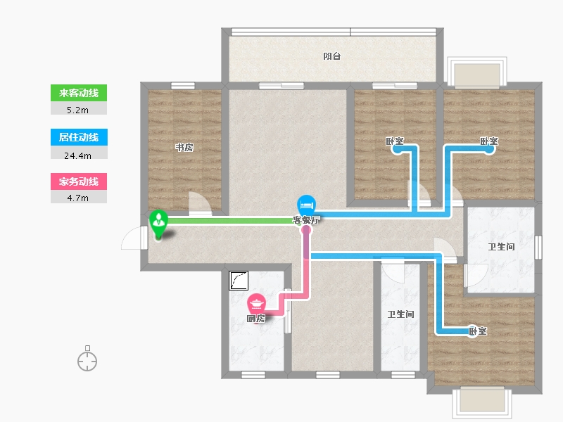 湖南省-株洲市-森林公馆-117.91-户型库-动静线