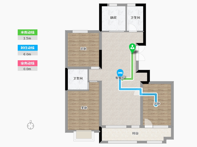 山东省-潍坊市-恒信阳光城-92.67-户型库-动静线